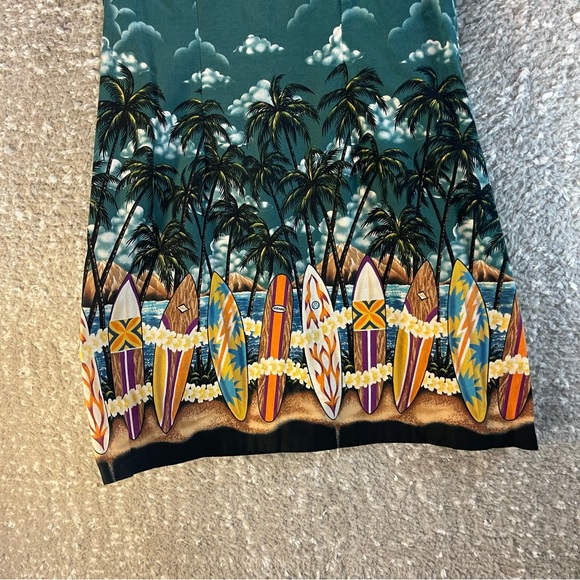 Shannon Marie Hawaii Dress Tropical Print Sleeveless Surf Boards Palm Trees M - Picture 4 of 12
